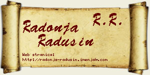 Radonja Radusin vizit kartica